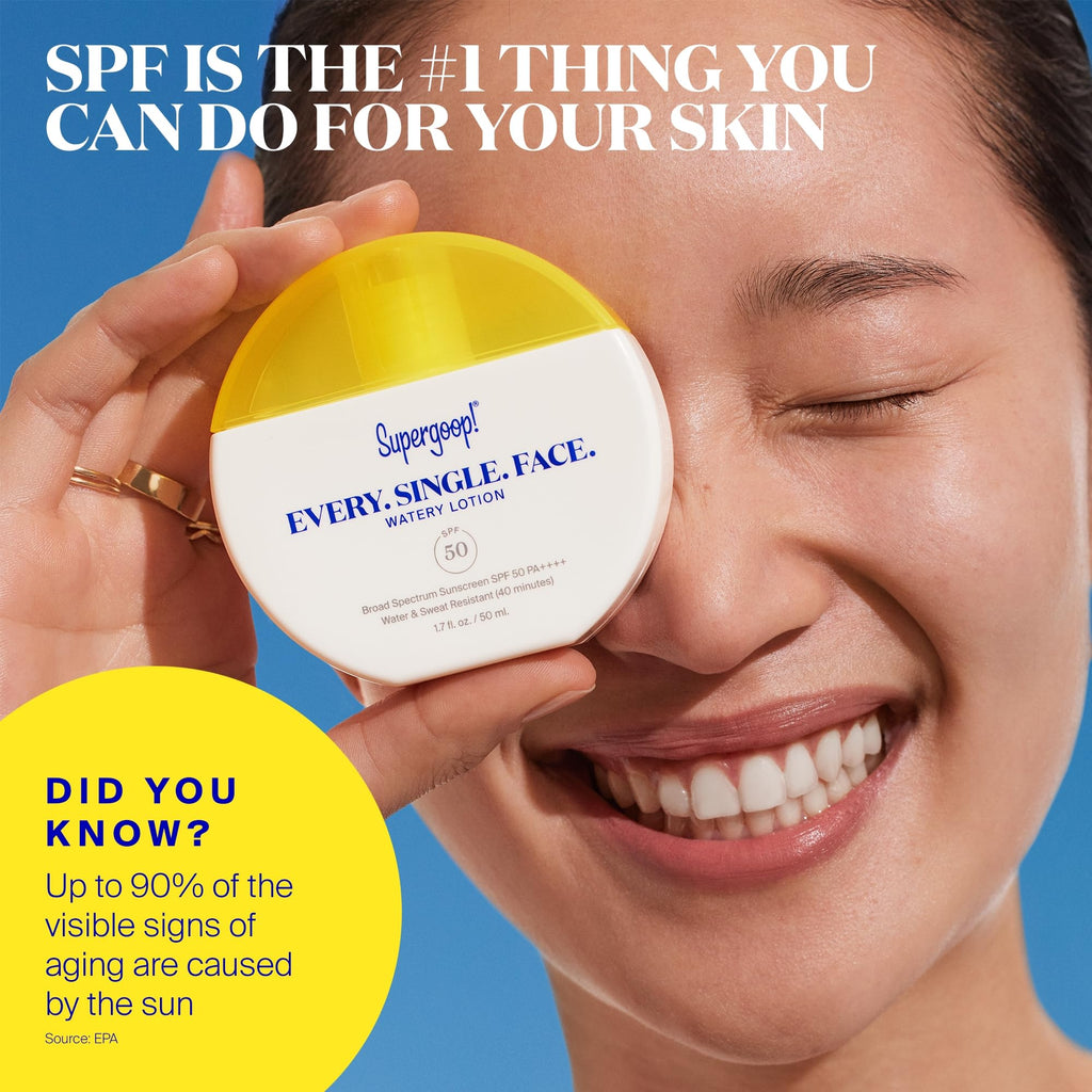 Supergoop! Every. Single. Face. Watery Lotion SPF 50 — Pack of 2 (1.7 oz)