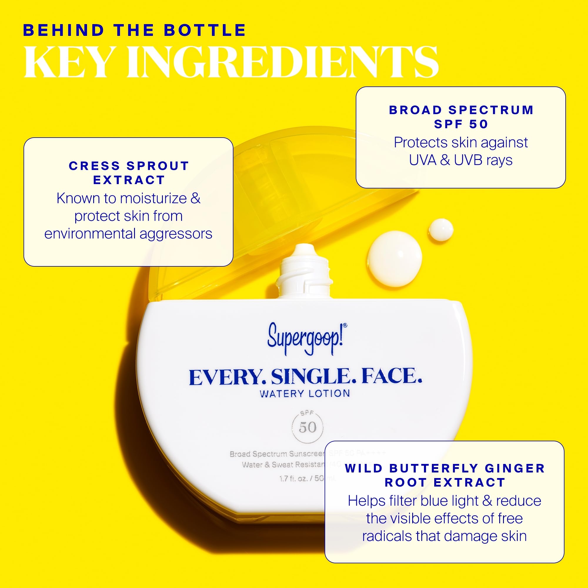 Supergoop! Every. Single. Face. Watery Lotion SPF 50 — Pack of 2 (1.7 oz)