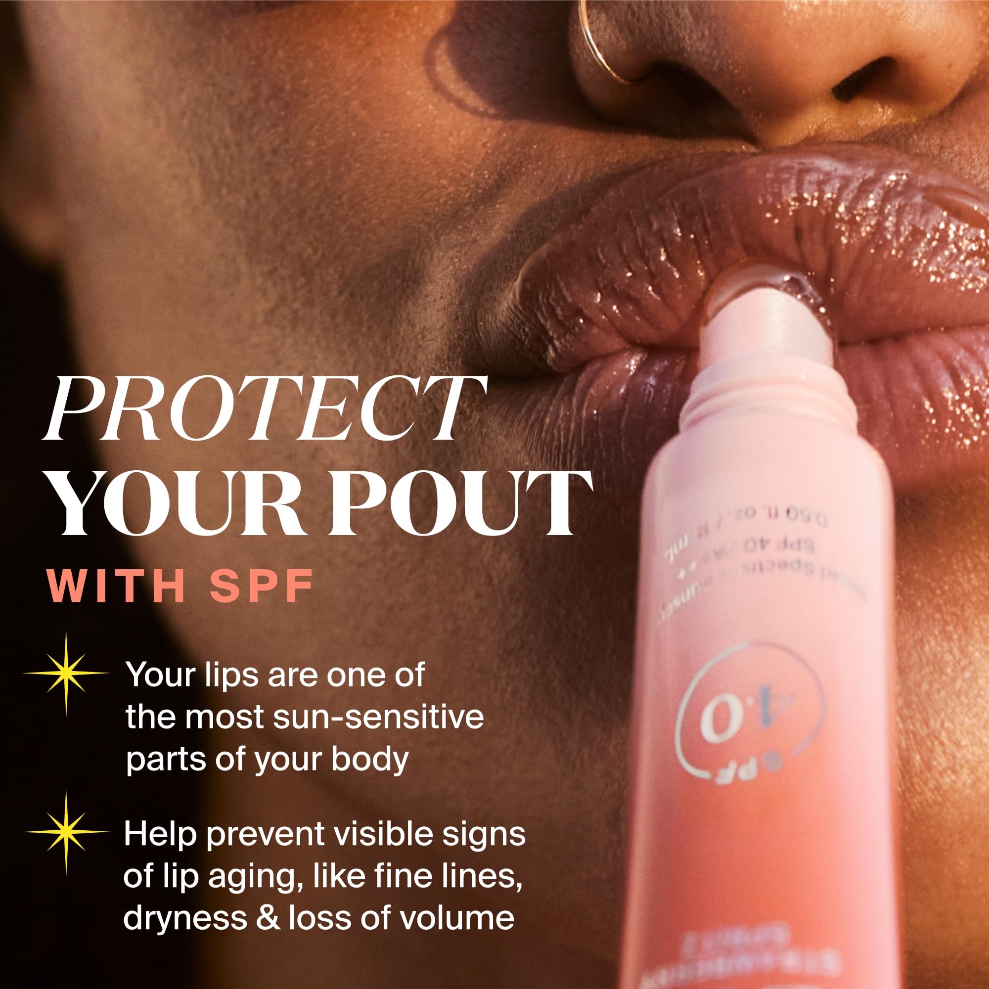 Supergoop! Glow Gloss SPF 40 Lip Balm — Pink Peppermint, High-Shine Tint