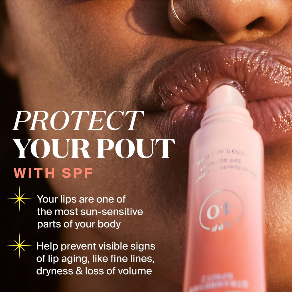Supergoop! Glow Gloss SPF 40 Lip Balm – Strawberry Spritz (Sheer Coral Tint) – 2 Pack