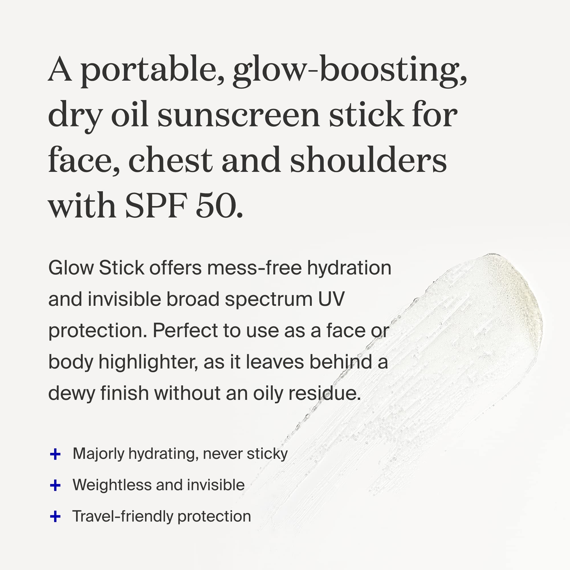 Supergoop! Glow Stick Pack of 2 — SPF 50 PA++++ Dry Oil Sunscreen for Face & Body, Hydrating & Mess-Free
