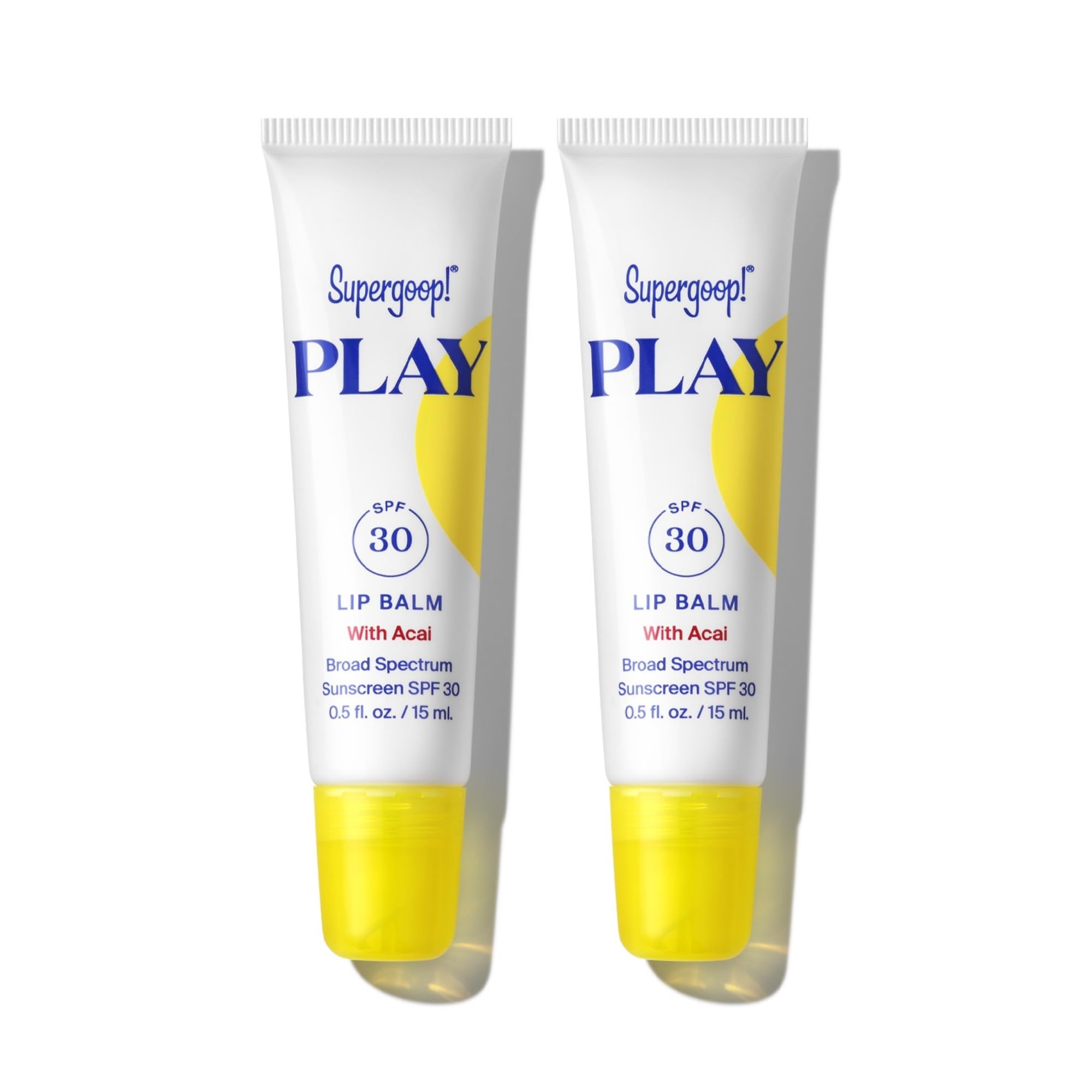 Supergoop! PLAY Lip Balm with Acai – SPF 30 PA+++ (Pack of 2) | Hydrating Lip Care