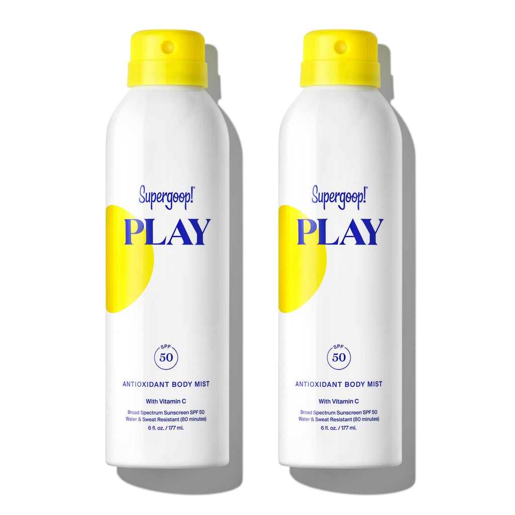 Supergoop! PLAY SPF 50 Antioxidant Body Mist with Vitamin C – 6 fl oz (2-Pack)