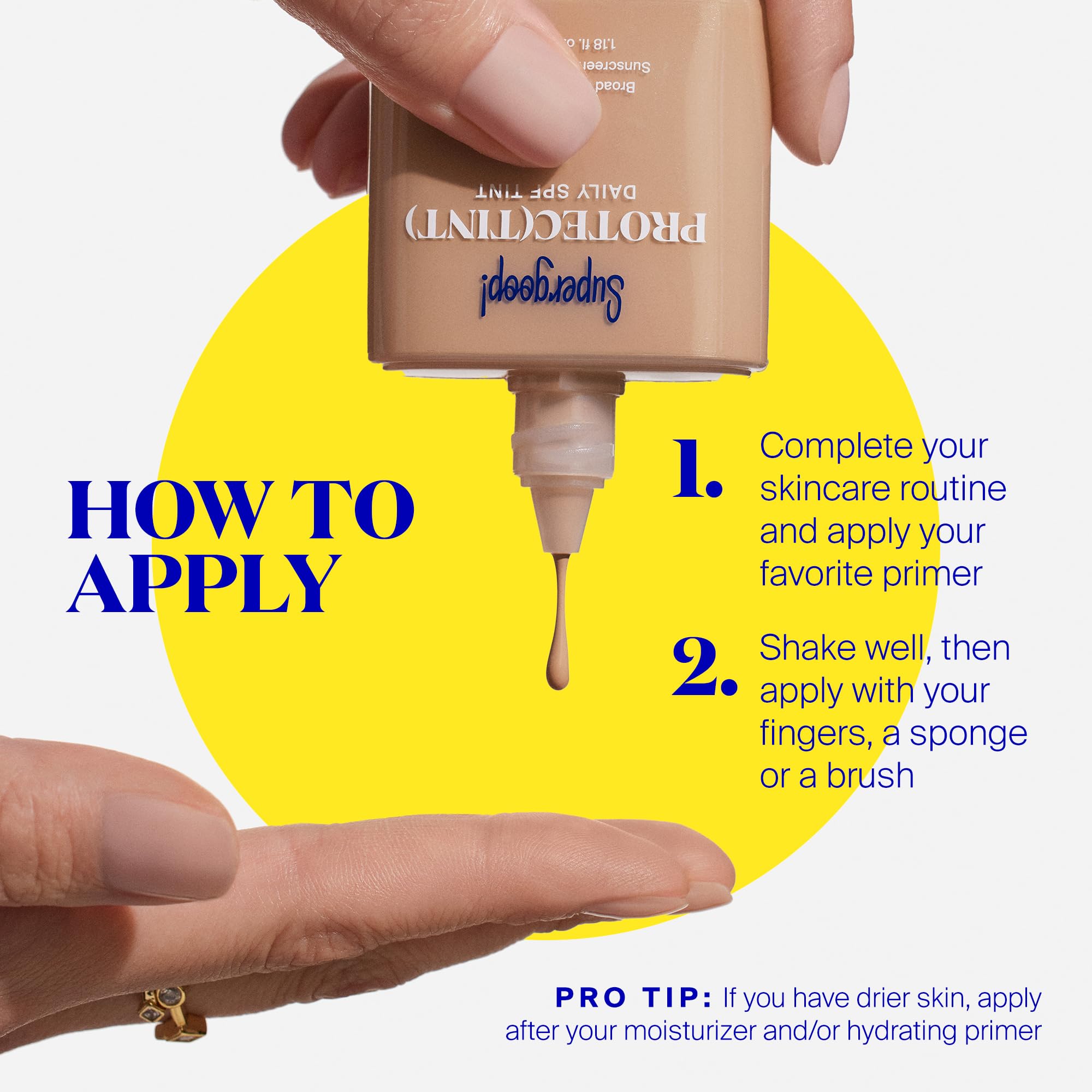 Supergoop! Protec(tint) Daily SPF 50 — Light 26W | Buildable Coverage, Natural Finish