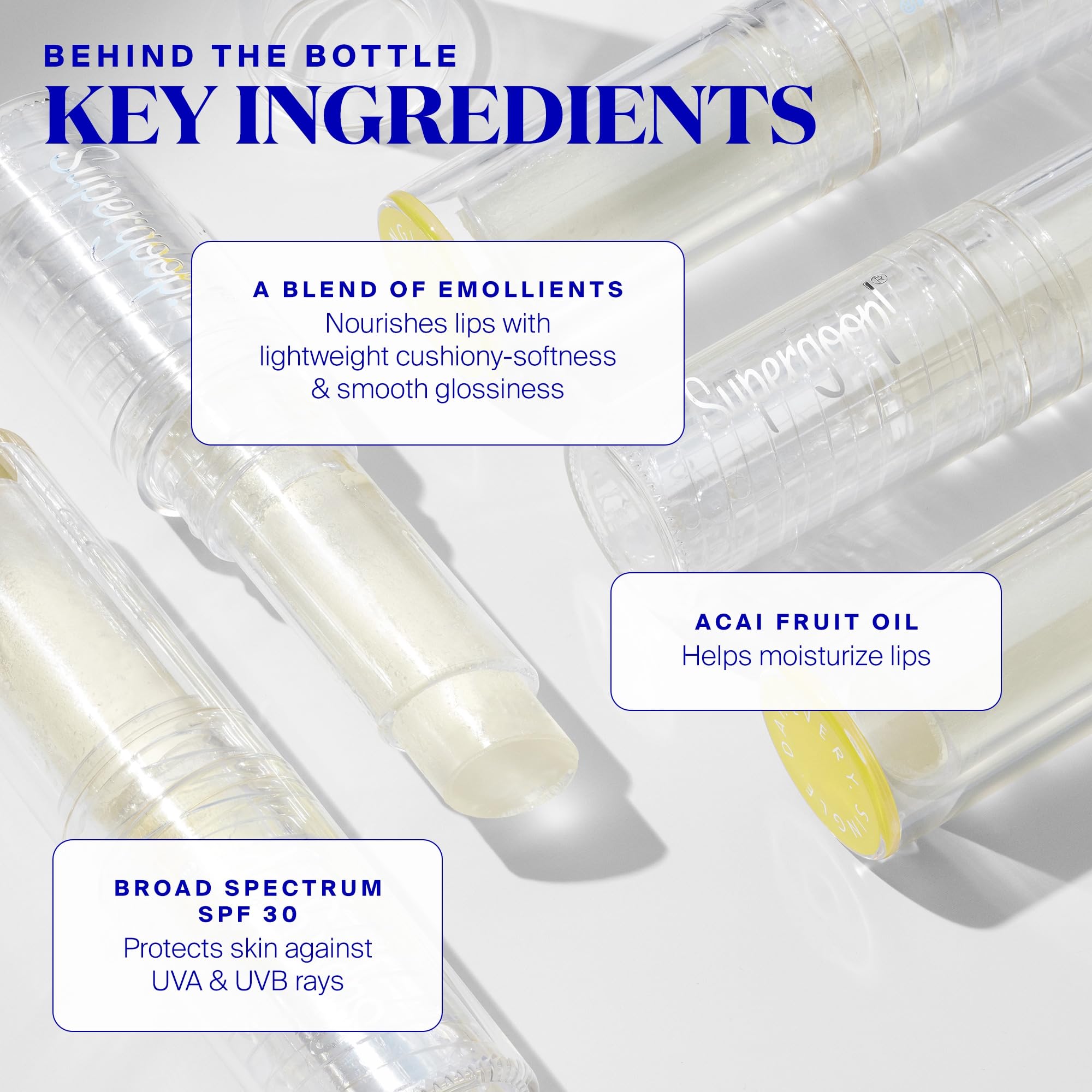 Supergoop! Unseen Lip Balm SPF 30 — Invisible, Lightweight UV Lip Protector (0.12 oz)