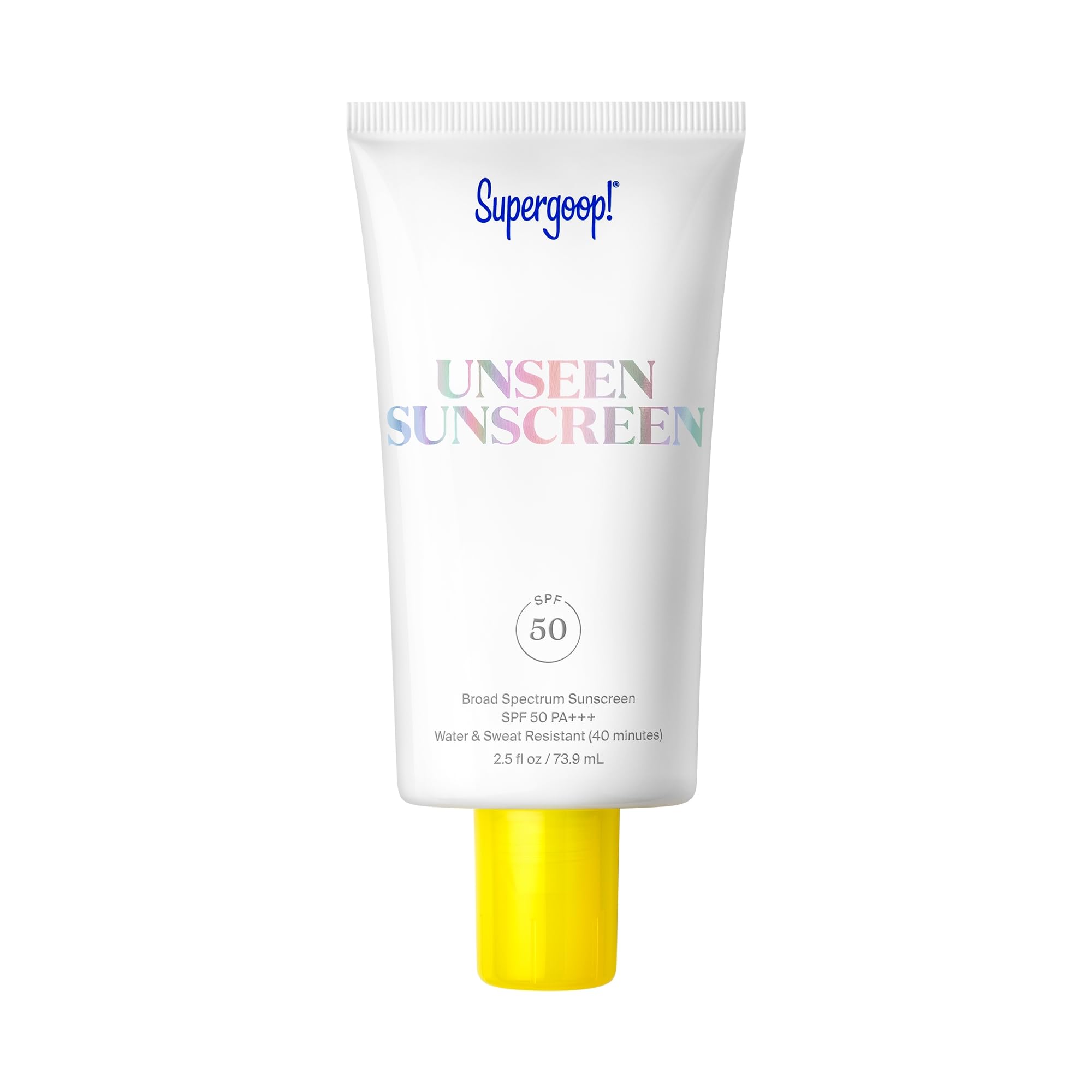 Supergoop! Unseen Sunscreen SPF 50 – Invisible Primer & Face SPF, 2.5 fl oz