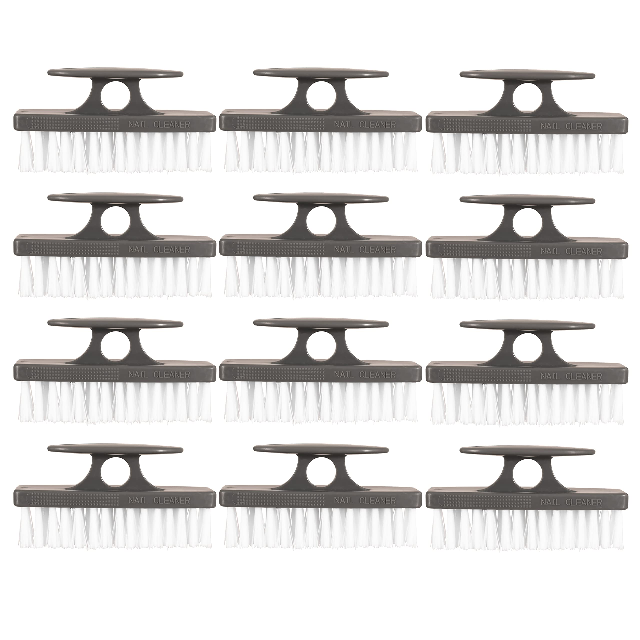 Superio Nail Scrubber Brush – All-Purpose Stiff Cleaning Brush, 12-Pack