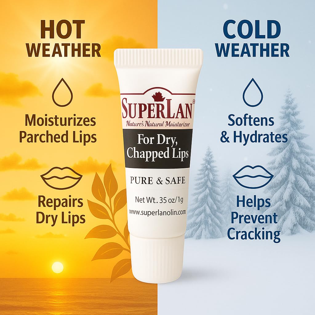 Superlan Organic Lanolin Lip Balm – Deep Hydration for Dry Lips