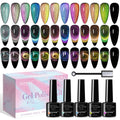 SUPWEE 9D Cat Eye Gel Nail Polish Set with Magnet – 12 Magnetic Colors for Cat Eye Nail Art