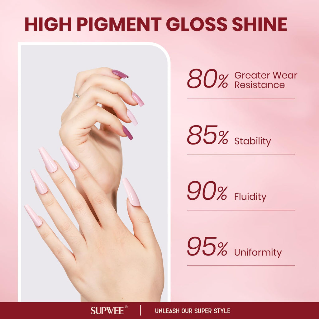 SUPWEE Nude Nail Polish Set – 6 Quick-Dry Neutral Colors for Elegant Manicures