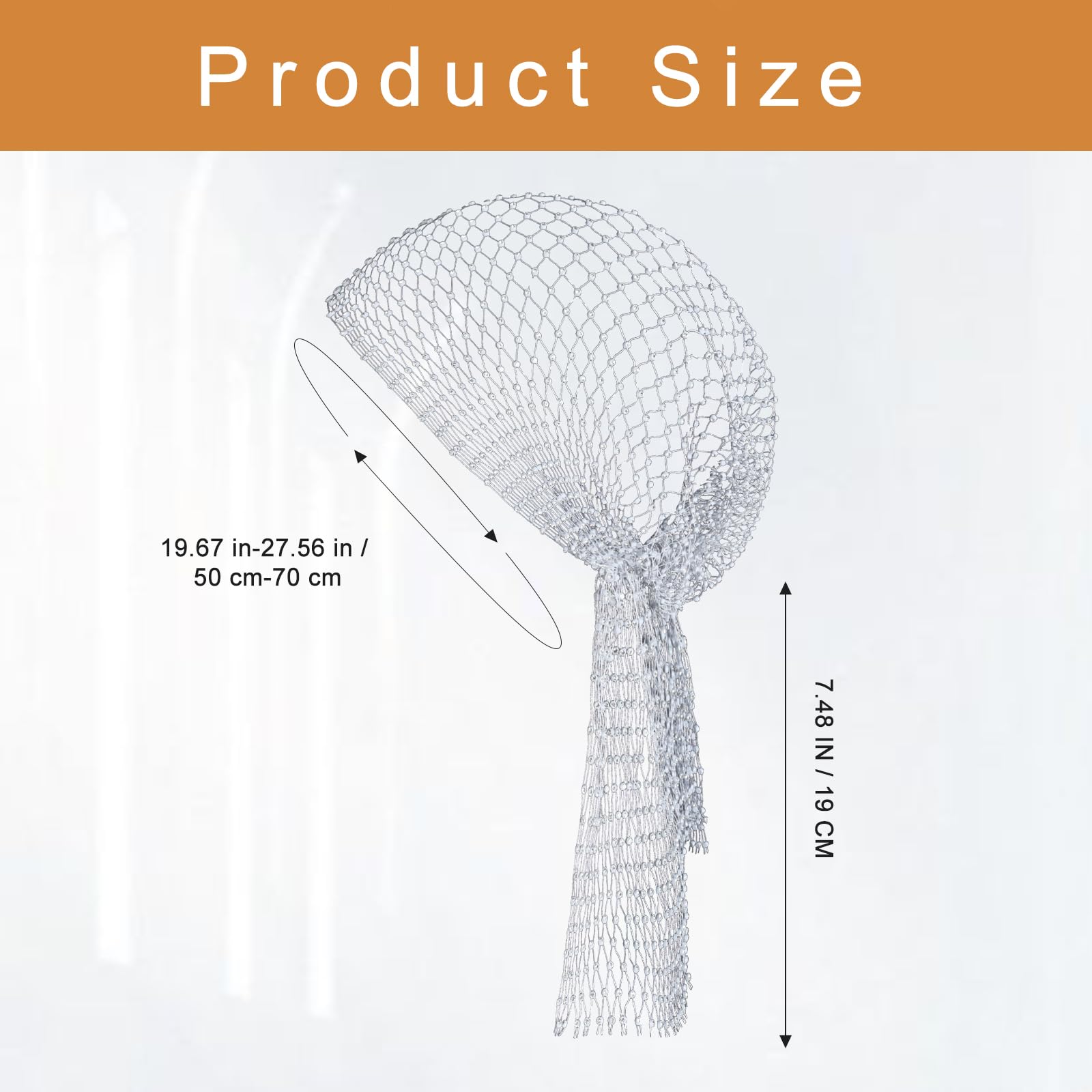 Surblue Rhinestone Mesh Headband – Sparkly Crystal Head Wrap for Nightclubs & Raves