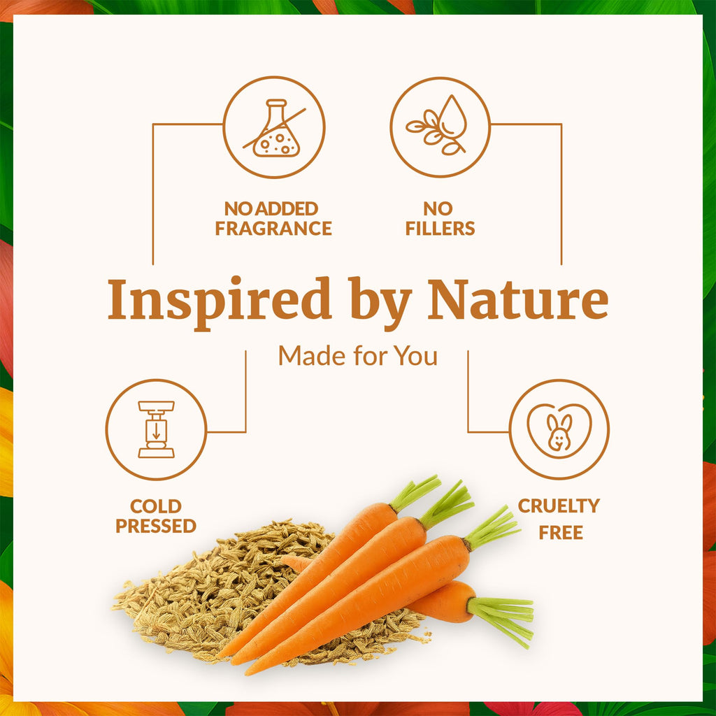 SVA Carrot Seed Oil - 16 oz | 100% Natural Cold-Pressed Carrier Oil for Face, Skin & Hair