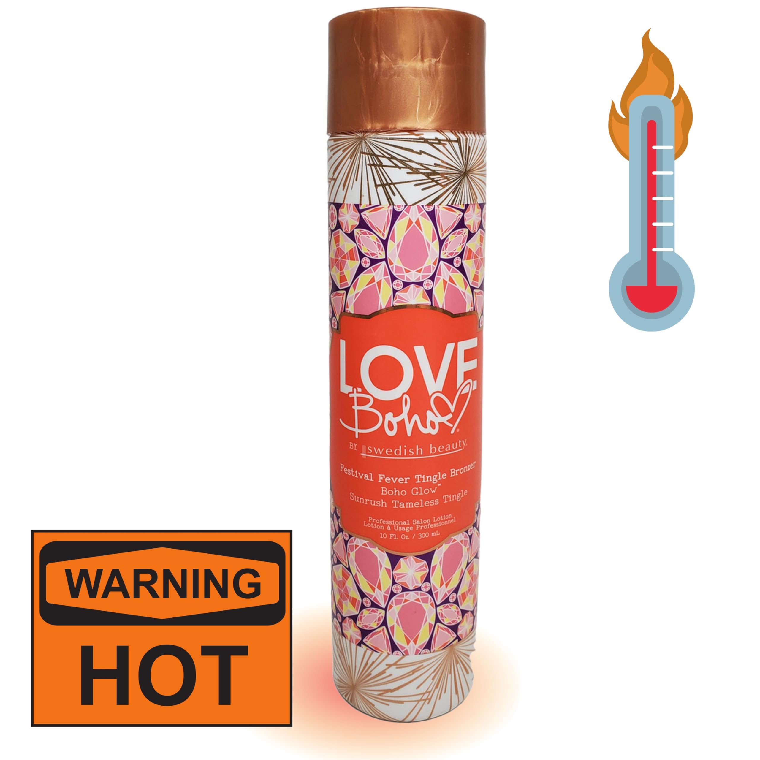 Swedish Beauty Love Boho Festival Fever Tingle Bronzer – 10oz Ultra-Dark Tanning Lotion