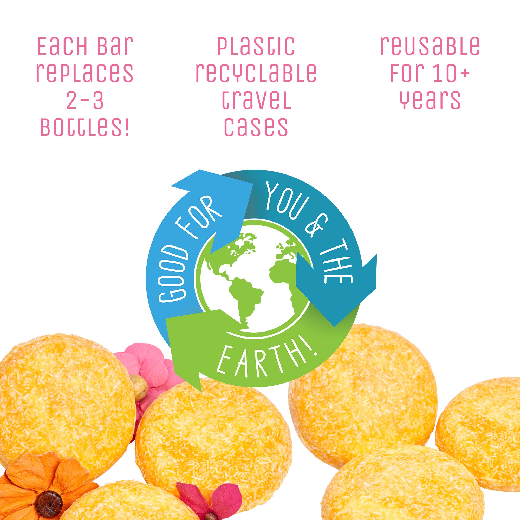 Sweet & Sassy 3 Conditioner Bars – All-Natural, SLS-Free, Plastic-Free, Made in USA, Sun Kissed