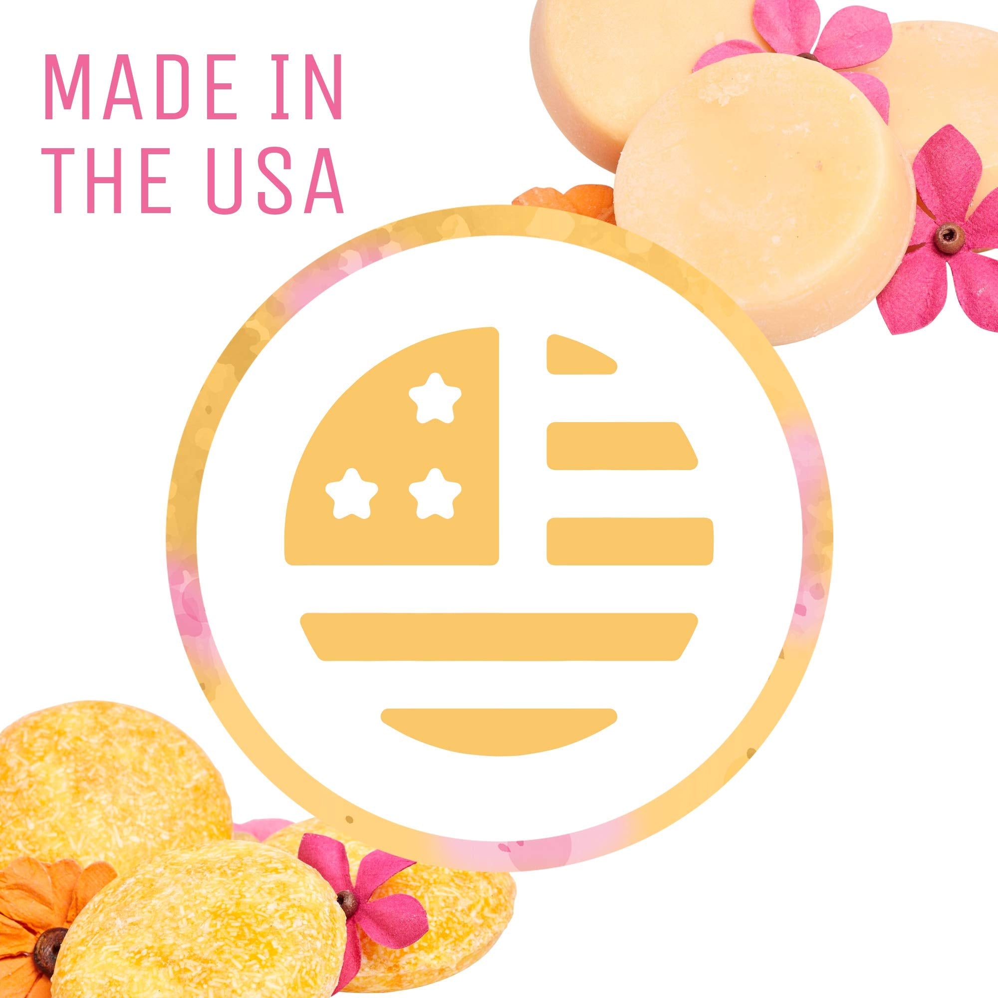 Sweet & Sassy 3 Conditioner Bars – All-Natural, SLS-Free, Plastic-Free, Made in USA, Sun Kissed