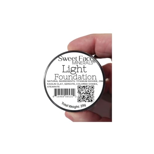 Sweet Face Minerals Light Foundation – Matte Finish Mineral Powder SPF 30 (20g Mid Jar)