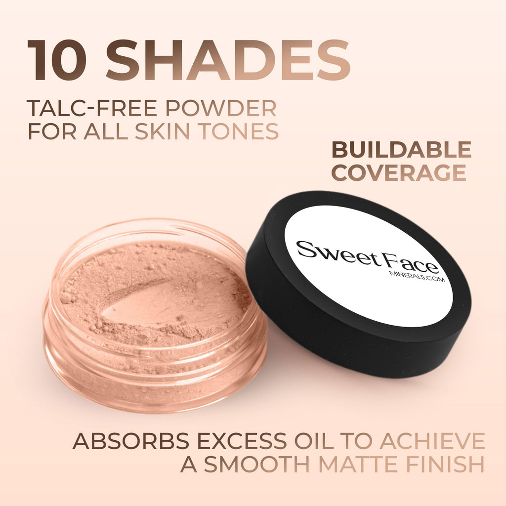 Light Tan Foundation – Matte Mineral Loose Powder SPF 30 (20g) | Sweet Face Minerals