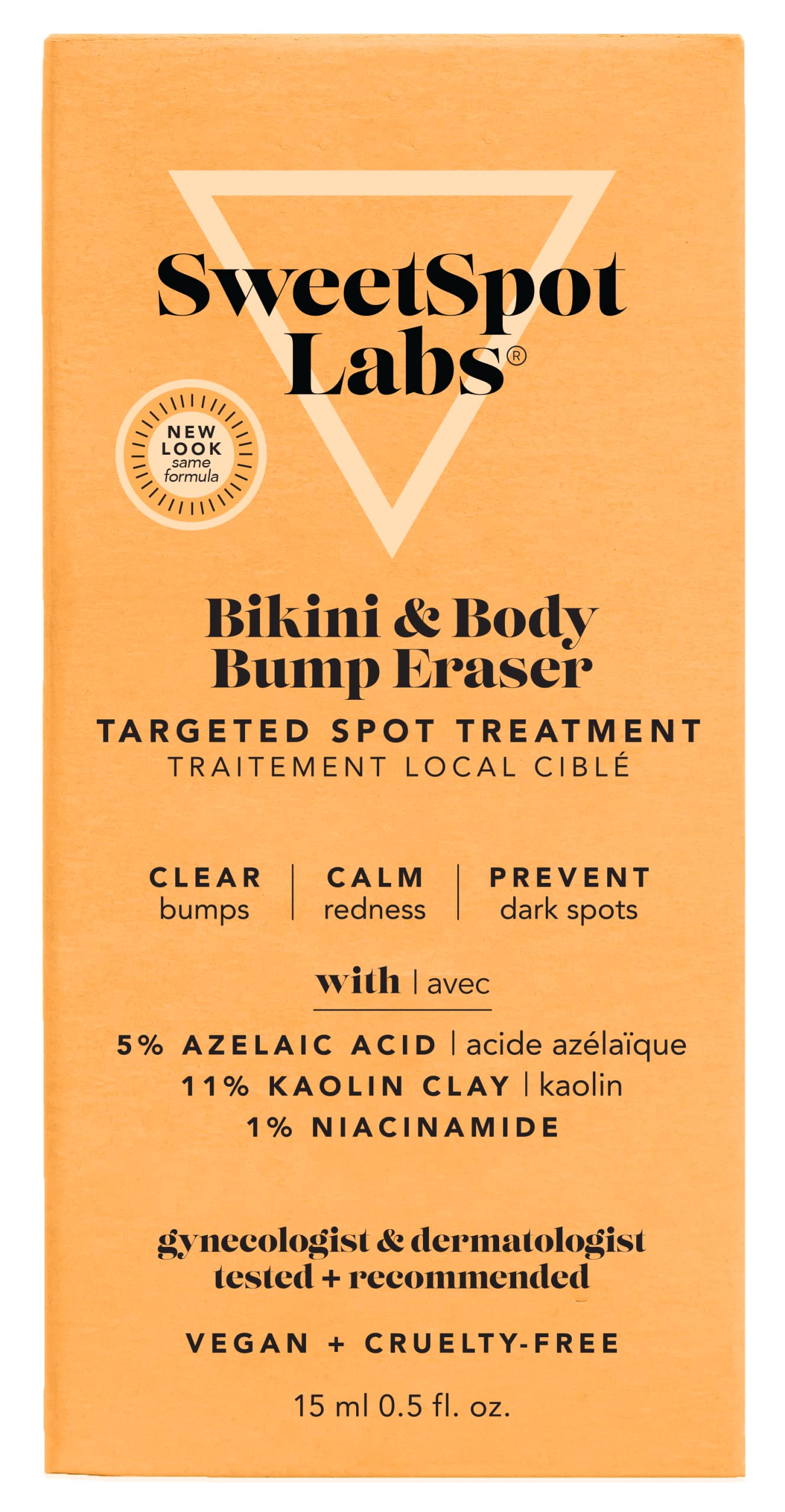 SweetSpot Labs Bikini & Body Bump Eraser – Pack of 2 x 0.5oz | Niacinamide & Bentonite Clay