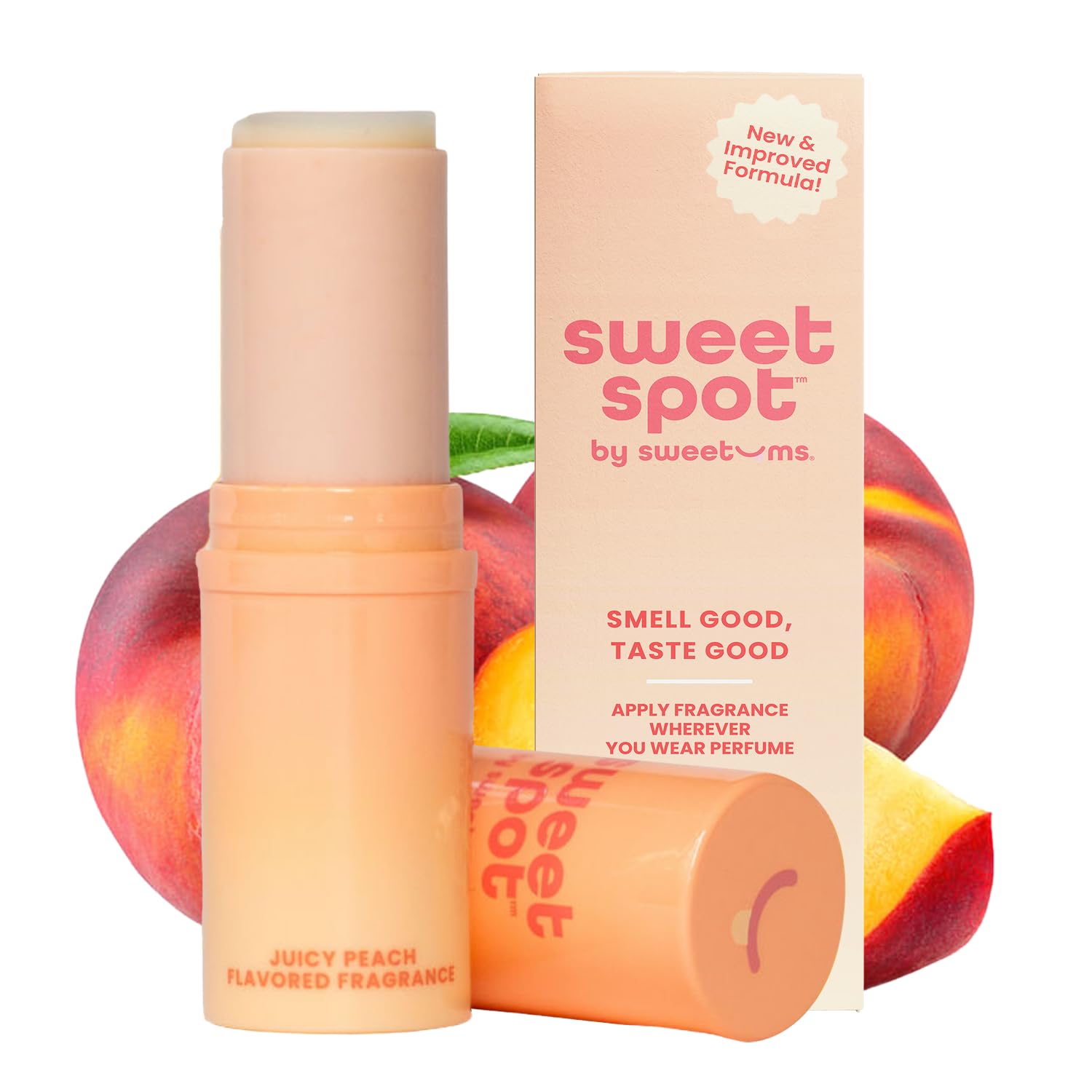 Sweetums SweetSpot Peach Solid Perfume Stick – Portable, Long-Lasting Fragrance