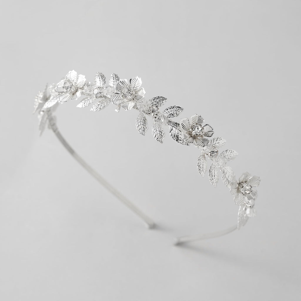 SWEETV Flower Girl Headband – Pearl & Rhinestone Hairpiece for Weddings (Silver)