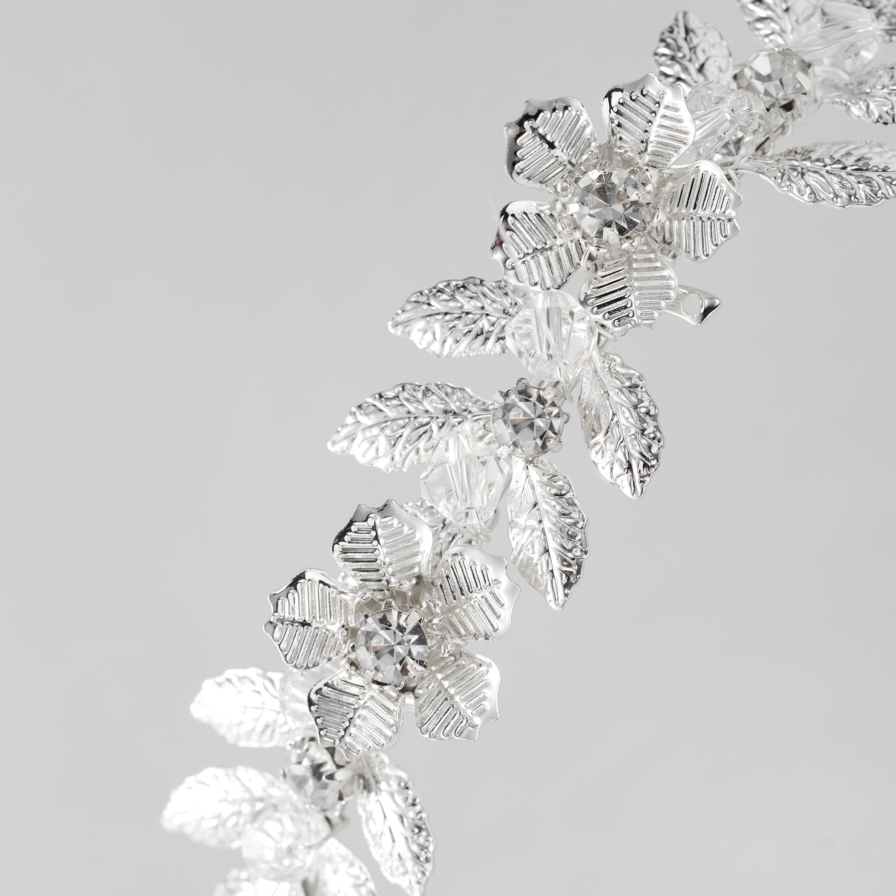 SWEETV Flower Girl Headband – Pearl & Rhinestone Hairpiece for Weddings (Silver)