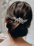 SWEETV Rhinestone Bride Hair Clip - Silver Crystal Bridal Hair Comb