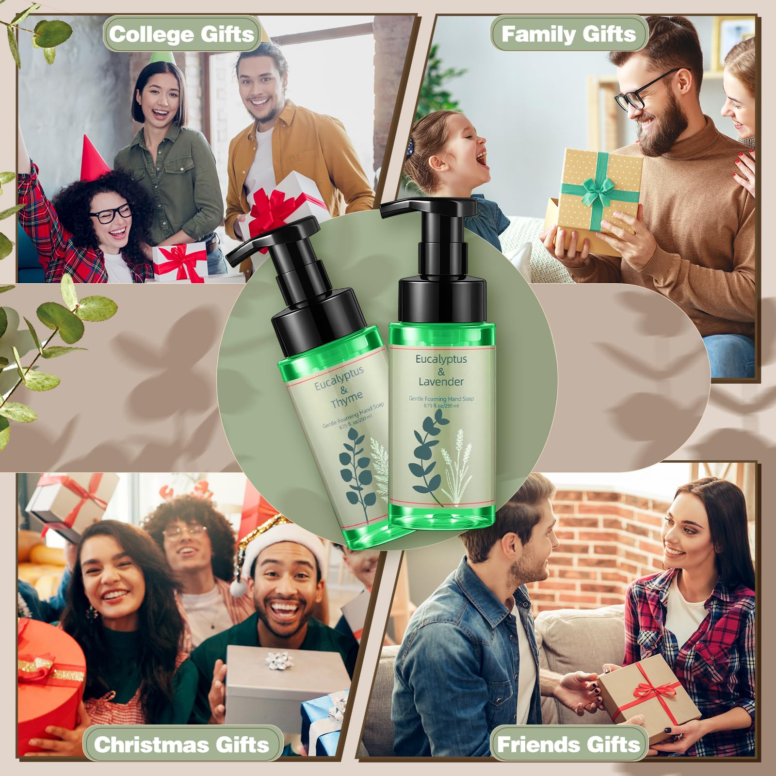 Swiffen 6-Pack Eucalyptus Foaming Hand Soap with Pump – Moisturizing 259ml Bottles
