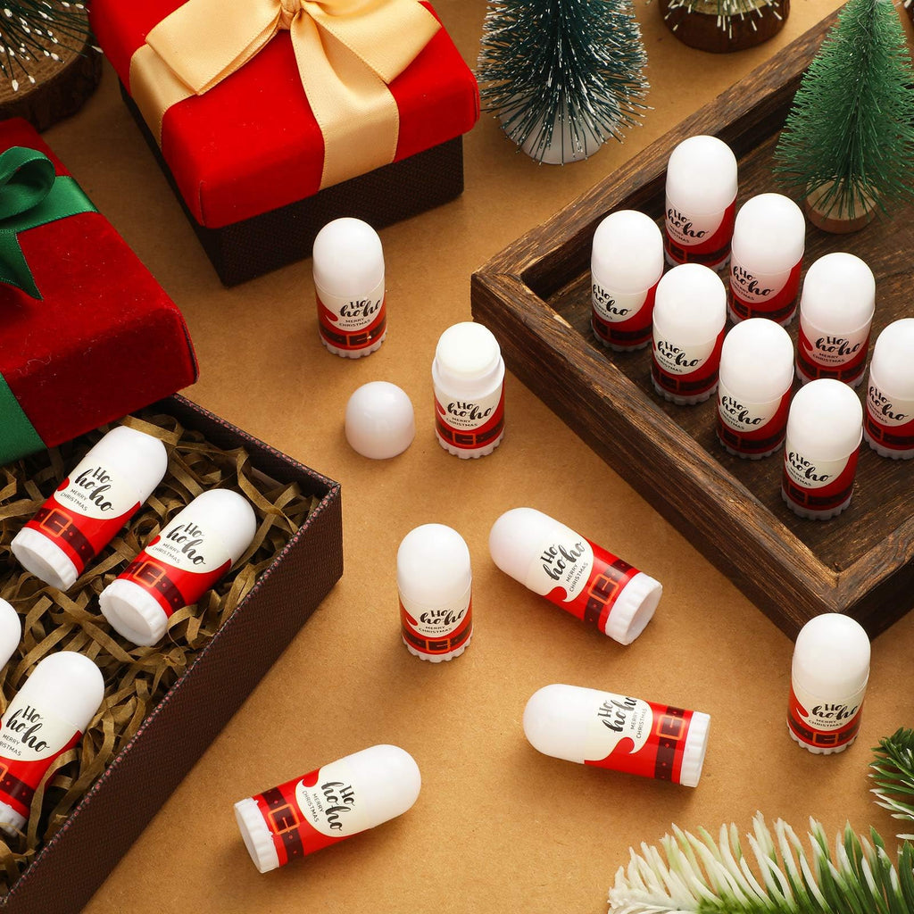 Swiffen 50 Pcs Christmas Mini Lip Balm Pack – Assorted Flavors & Beeswax Gift Set