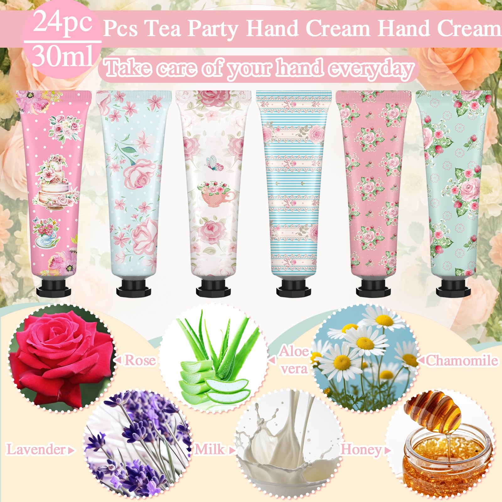 Swiffen Tea Party Hand Cream Gift Set – Wonderland Floral 24 x 30ml Tubes