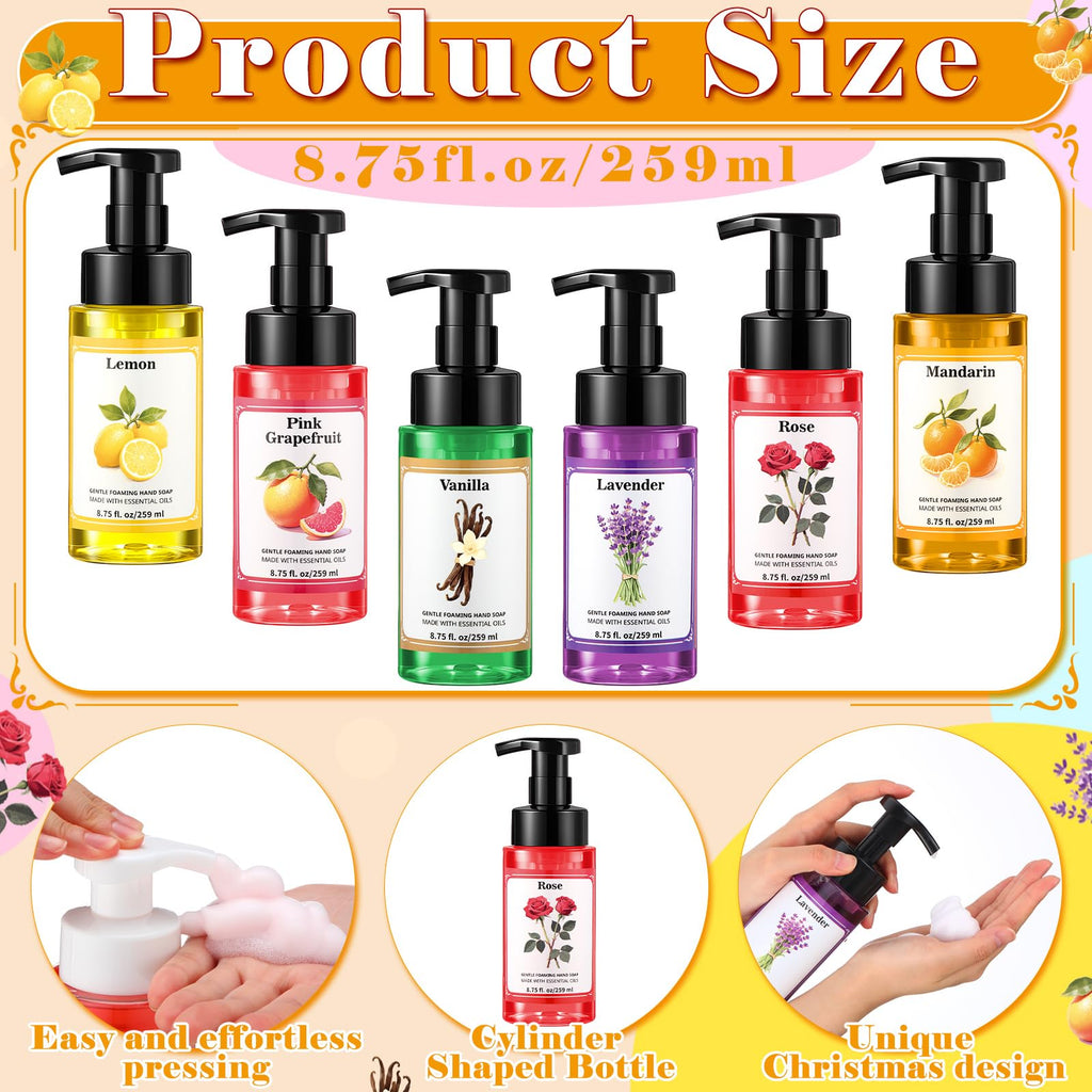Swiffen 6-Pack Foaming Hand Soap with Pump – 259 ml Each, Moisturizing, Holiday Scents