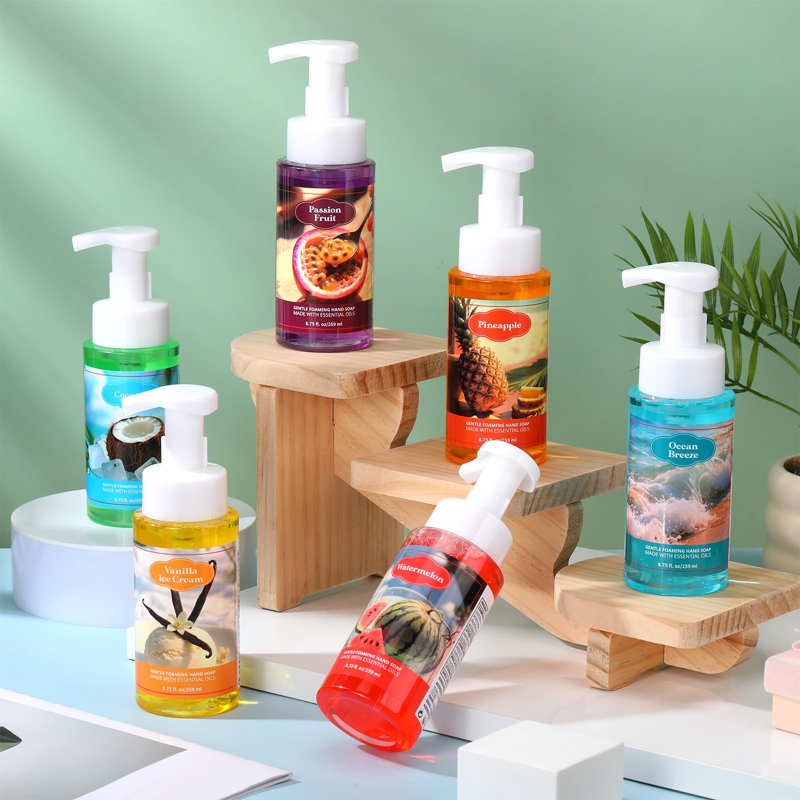 Swiffen 6-Pack Summer Foaming Hand Soap with Pump – Moisturizing Scented Hand Wash (8.75 oz ea)