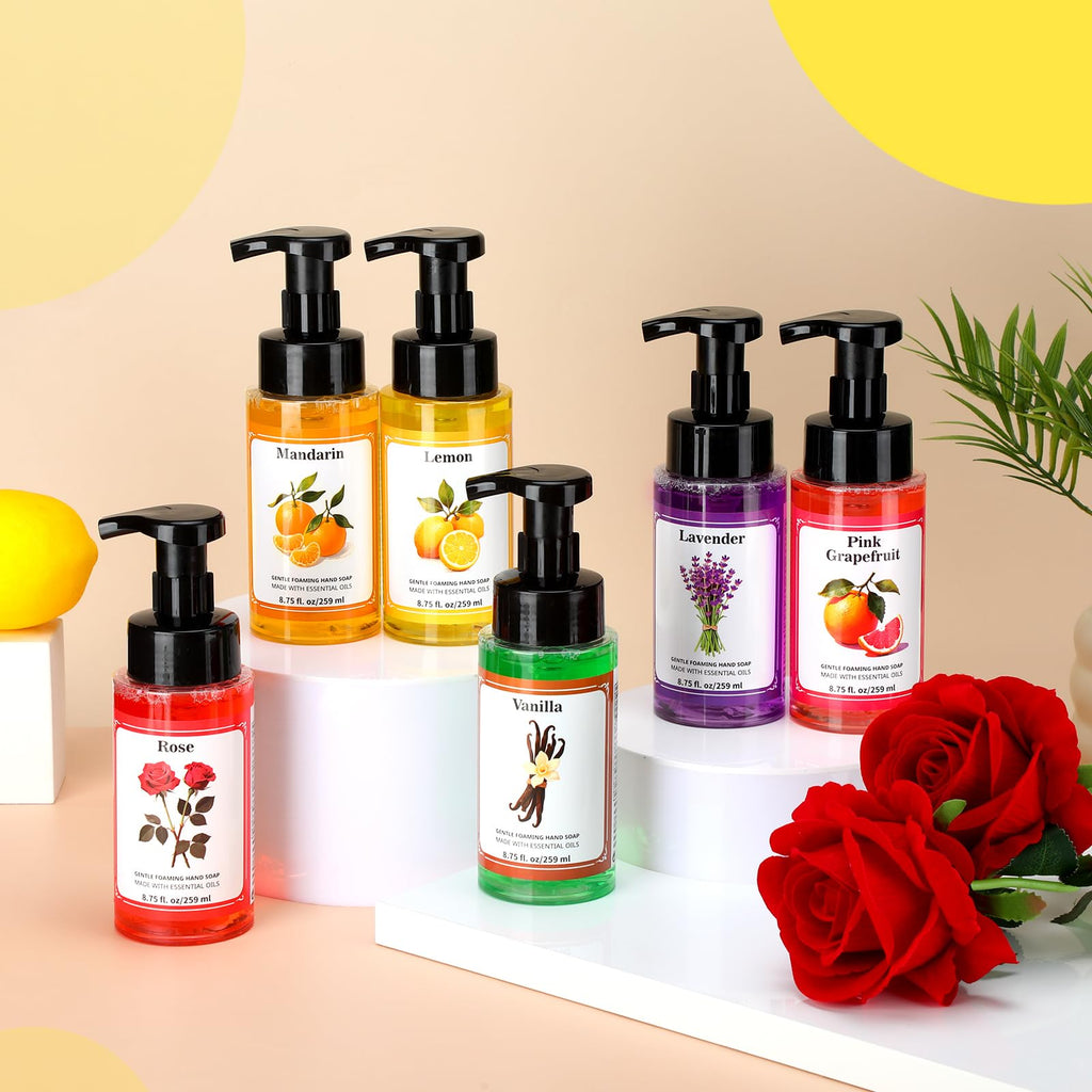 Swiffen 6-Pack Foaming Hand Soap with Pump – 259 ml Each, Moisturizing, Holiday Scents