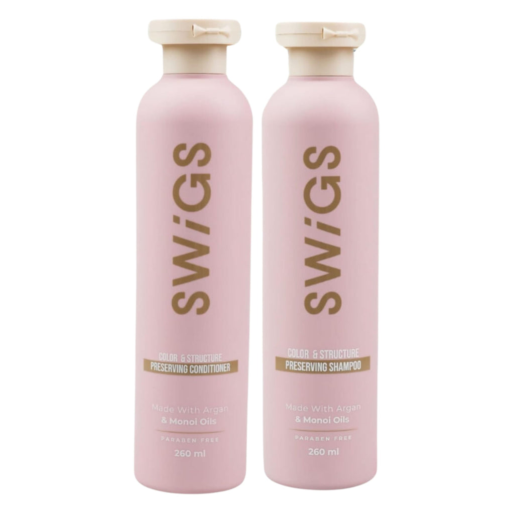 SWIGS Wig Shampoo & Conditioner Set — Detangle, Color-Safe, Body & Shine | 2-Pack 8 oz
