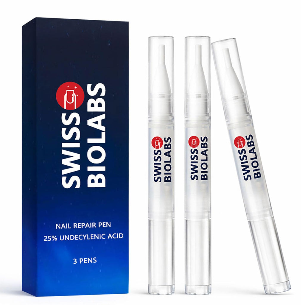 Swiss Biolabs Nail Fungus Pen: 25% Undecylenic Acid & Tea Tree Oil for Nail Repair & Strength