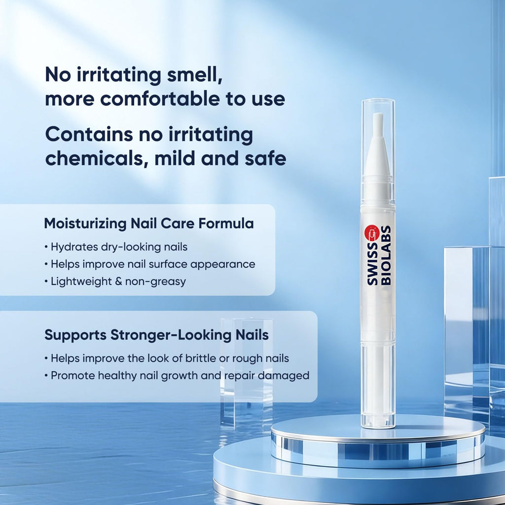Swiss Biolabs Nail Fungus Pen: 25% Undecylenic Acid & Tea Tree Oil for Nail Repair & Strength