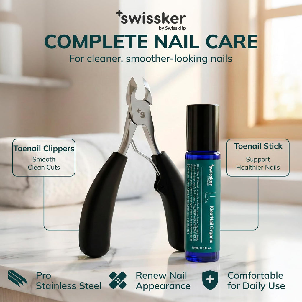 Swissklip Medi-Care KlearNail Toenail Stick – Natural Nail Renewal for Brittle Nails | Pack of 2 | 10ml | Made in USA