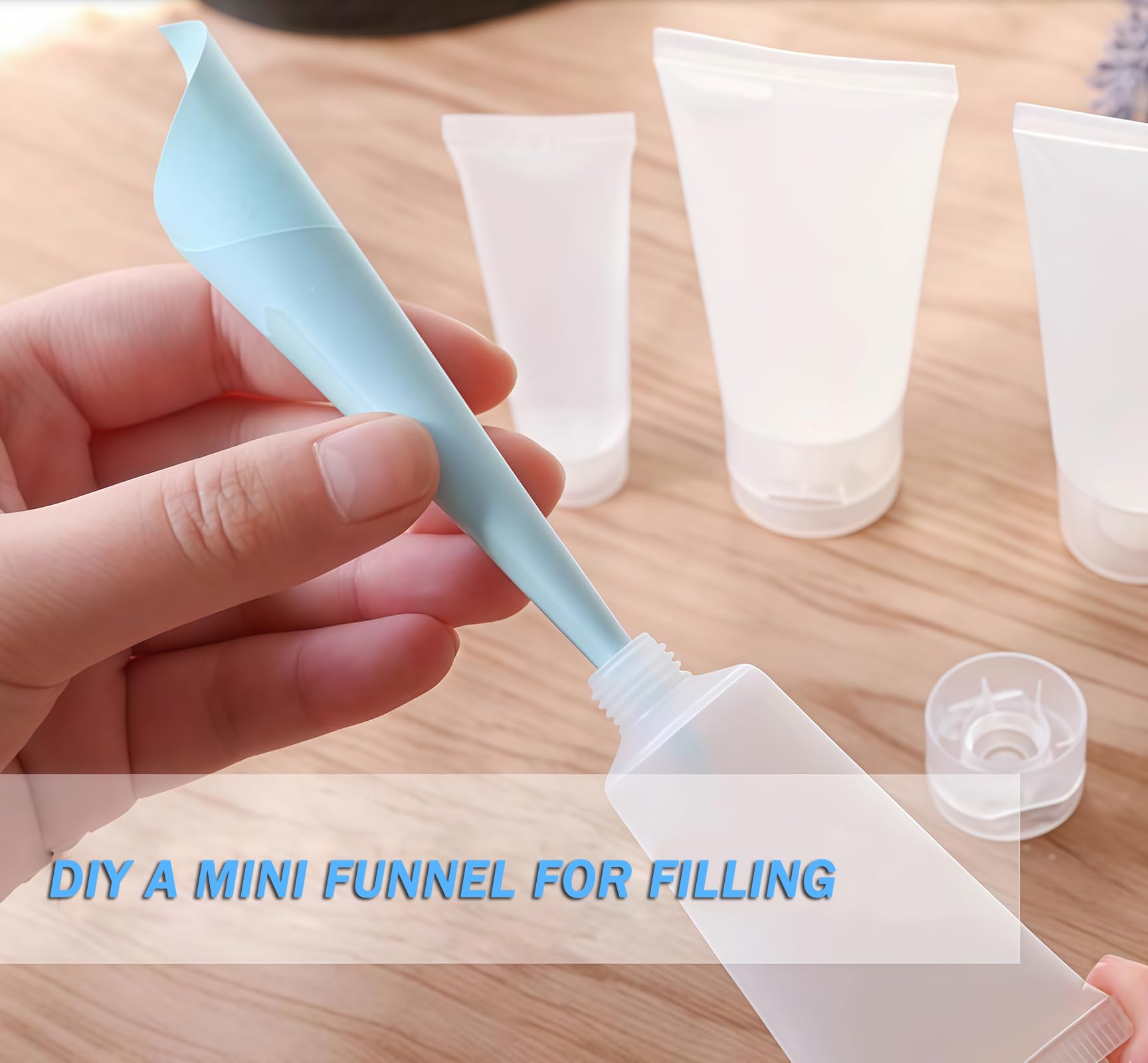 SYBL 20Pcs Clear Empty Refillable Tubes 100ml – Leak-Proof Squeezable Containers