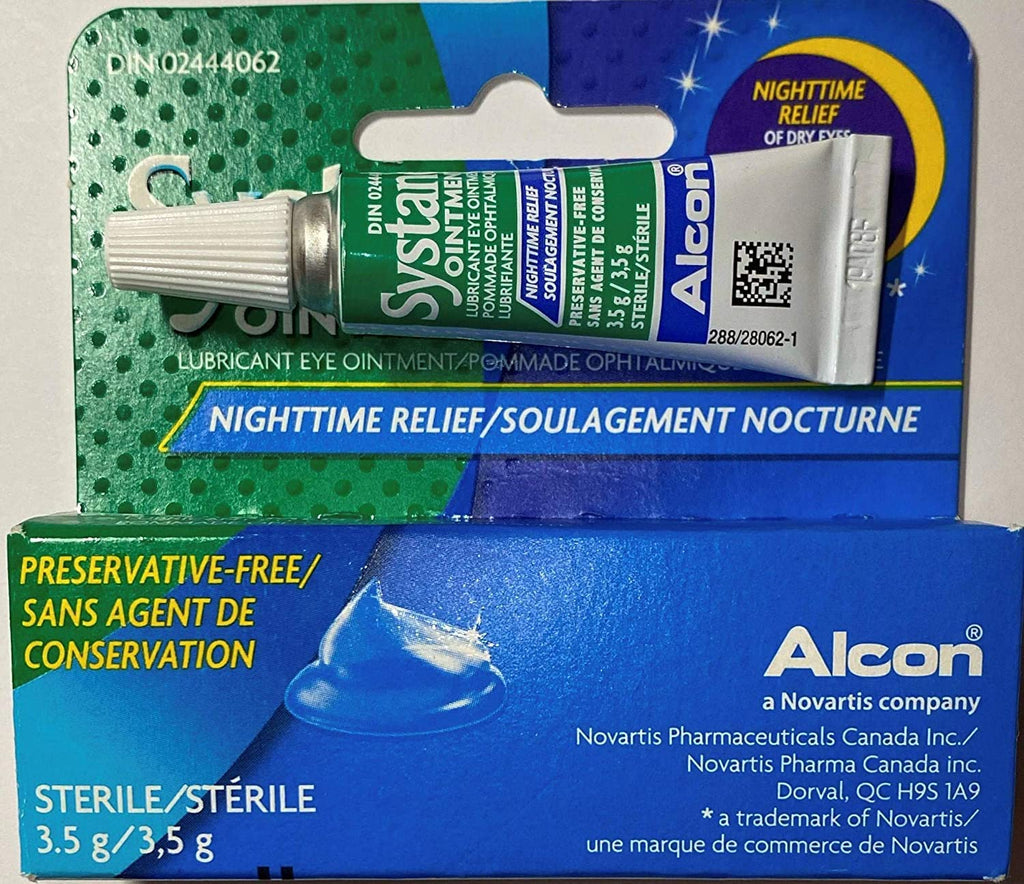 Systane Lub Eye Nightime Ointment 3.5g (2 Pack) - 0.12 oz | Ophthalmic Nighttime Ointment