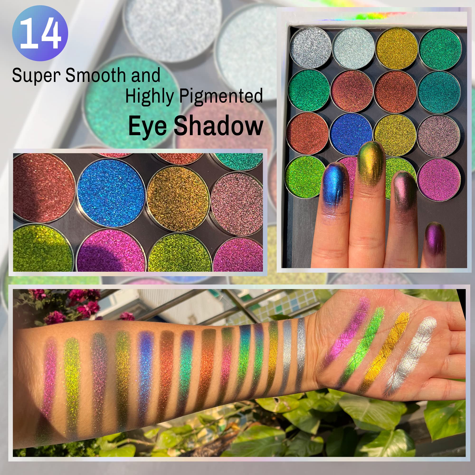 SZDYM MultiChrome Single Eyeshadow – Color Shifting, 2g, Vegan & Cruelty-Free
