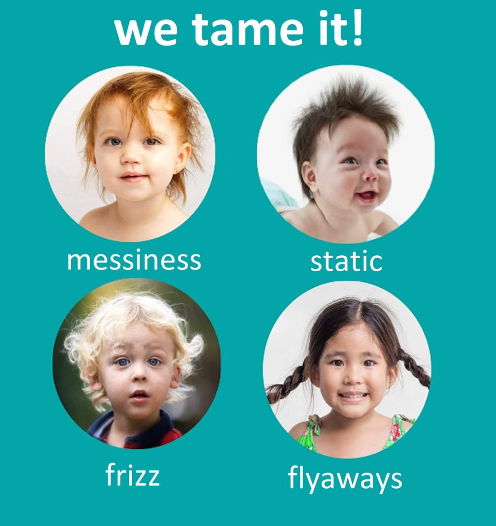 T is for Tame Kids Detangler Spray & Detangler Brush – Gentle Frizz Control for Curly & Fine Hair
