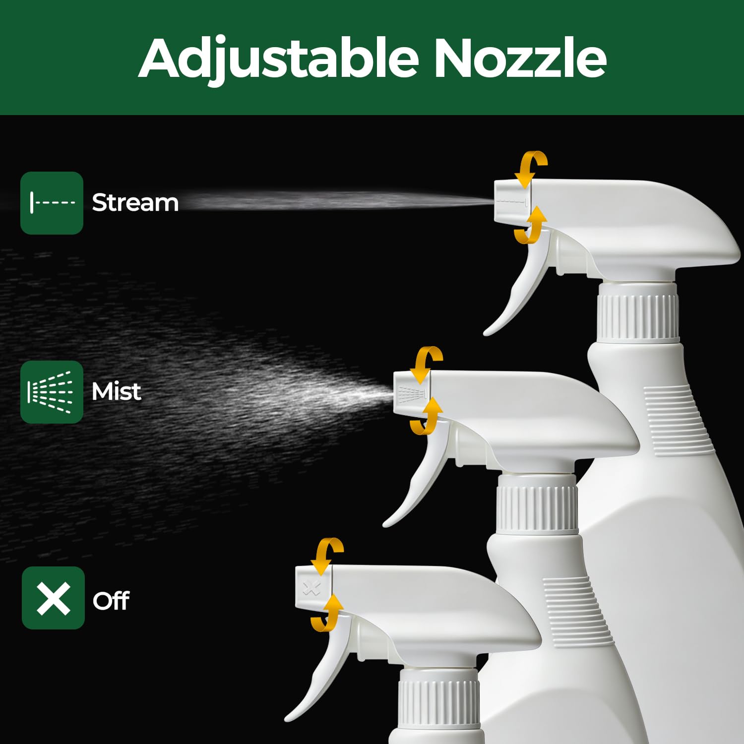 T4U 16 oz Spray Bottles – Heavy-Duty, Chemical-Resistant, 2-Pack