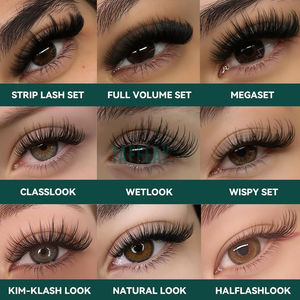 TAFFEAY Cashmere Classic & Volume Lash Extensions – 0.03-0.15mm, CC/D/Curl, 8-20mm, 16 Rows