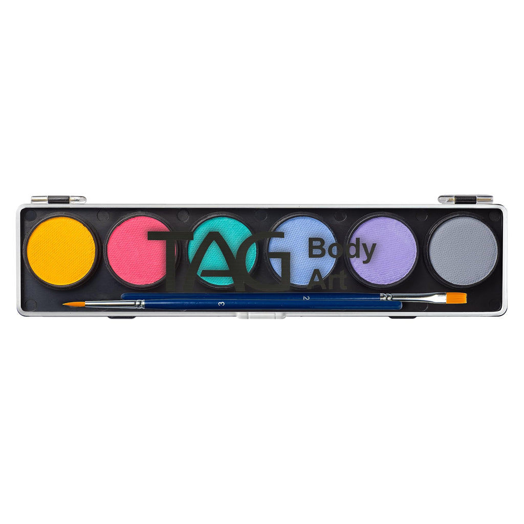 TAG Professional Face & Body Paint Pastel Palette – 6x10g (Non-Toxic)
