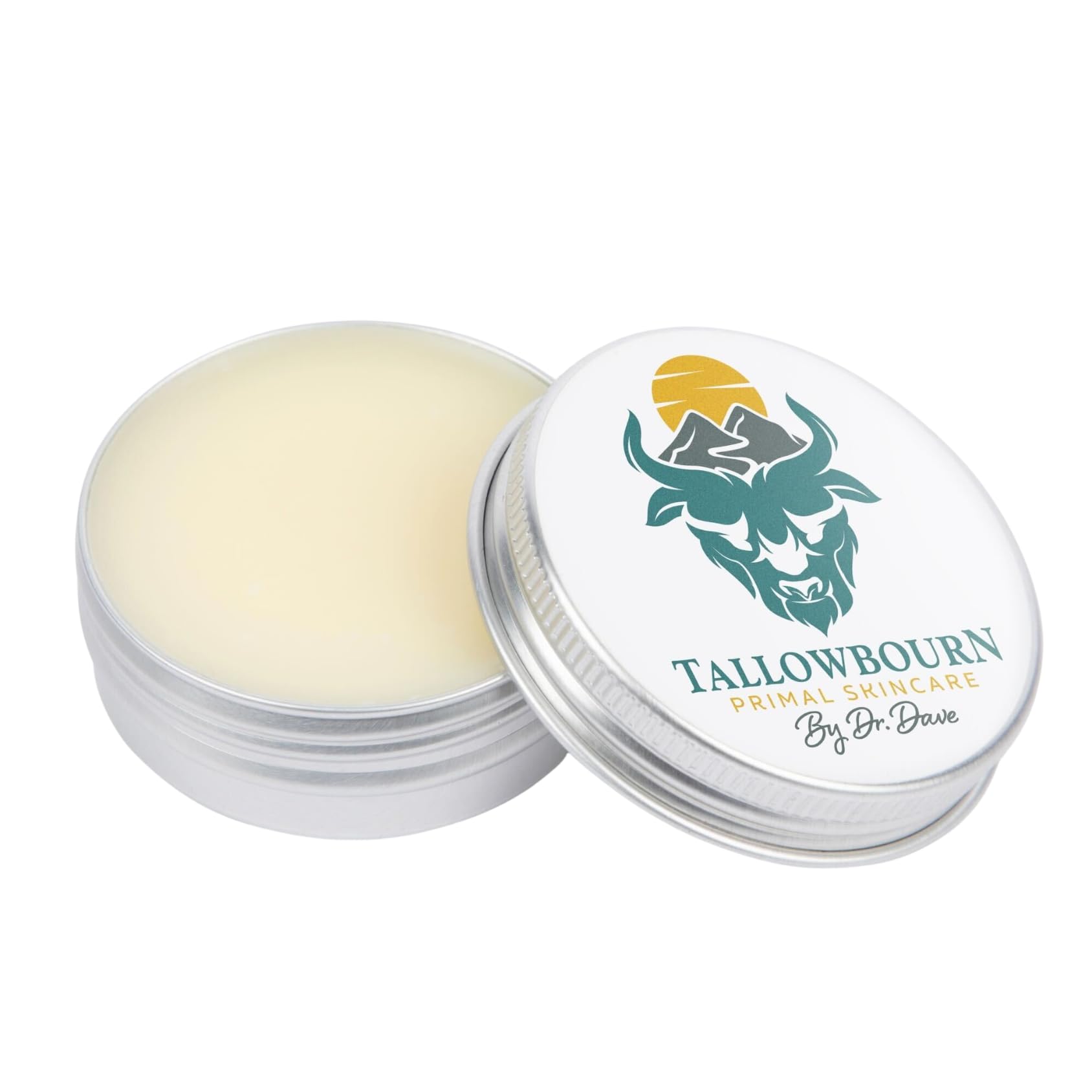Tallowbourn Grass-Fed Beef Tallow Balm – Unscented Face & Body Moisturizer (1 oz) | Shea Butter, Jojoba Oil, Honey