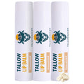 Tallowbourn Moisturizing Tallow Lip Balm – Grass-Fed Tallow, Coconut Oil, Vitamin E – Unscented 3-Pack