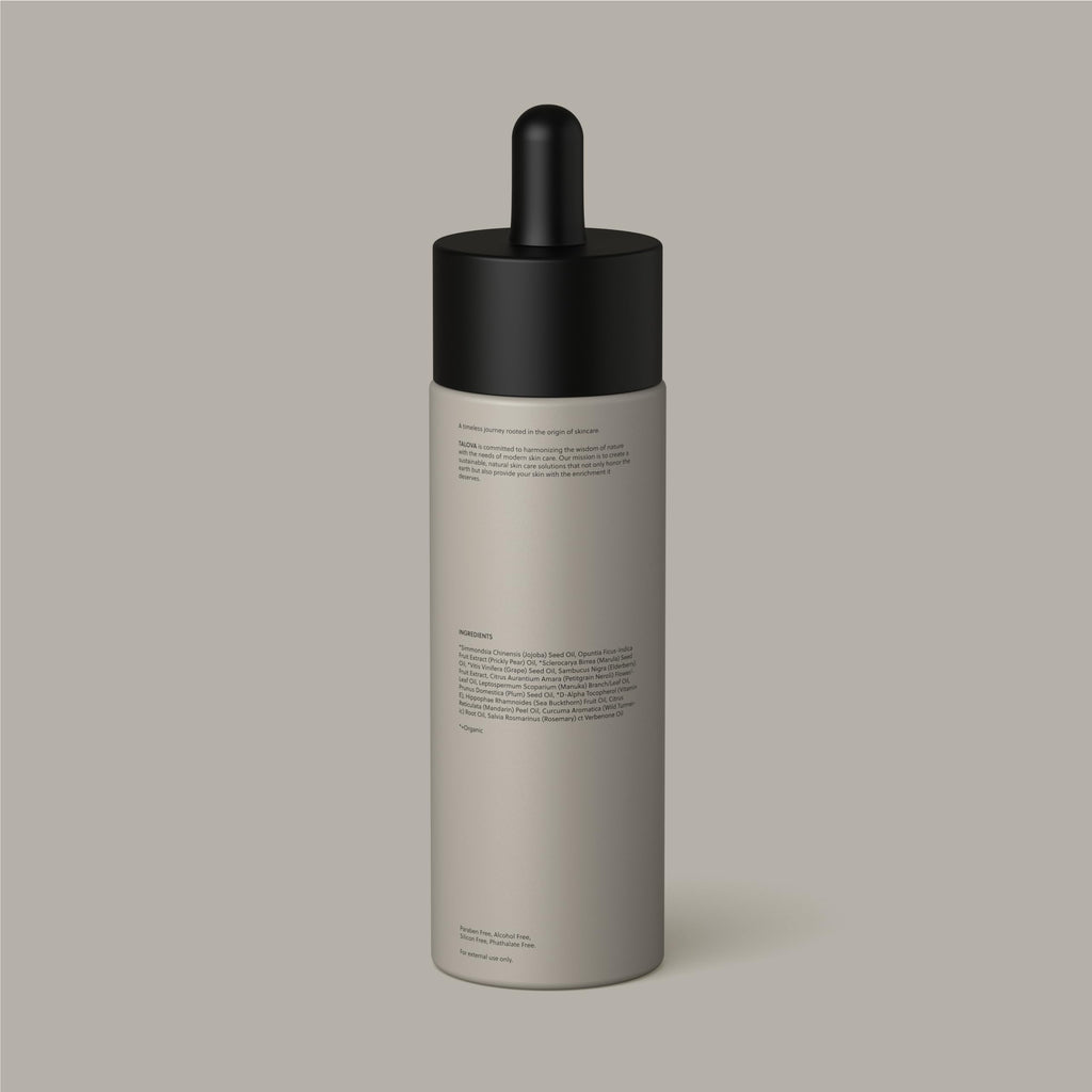 TALOVA Botanical Elixir 2oz - Facial Oil Moisturizer with Jojoba, Vitamin C & E
