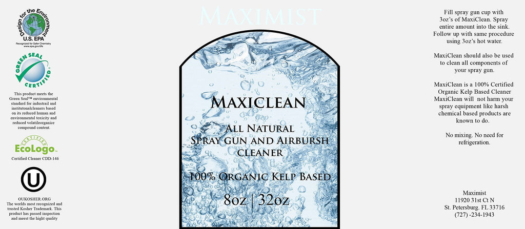 Tampa Bay Tan MaxiMist MaxiClean Organic Cleaner for Spray Guns – 32 oz