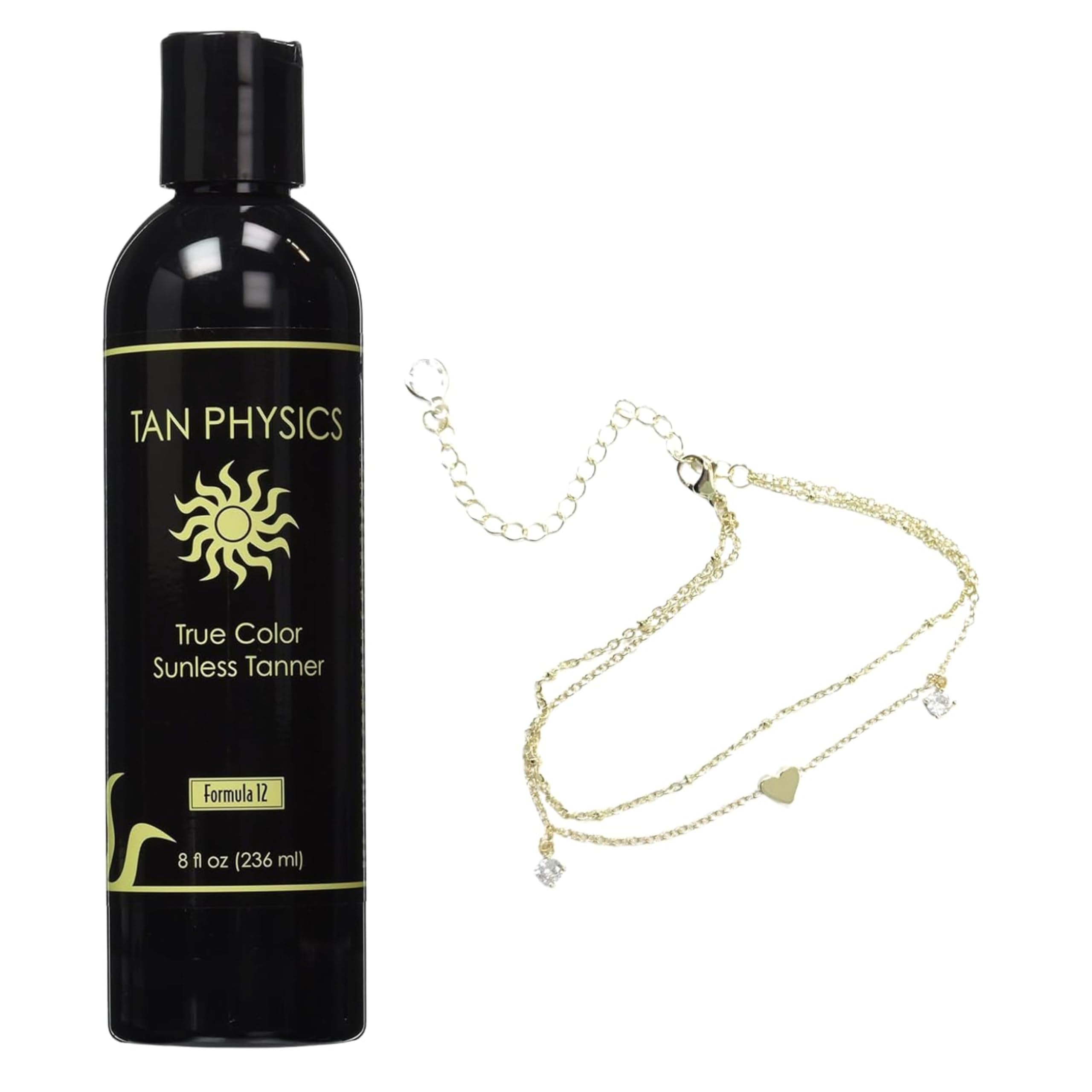 Tan Physics Sunless Tanner 8oz with Anklet – Streak-Free Self-Tanner for Face & Body