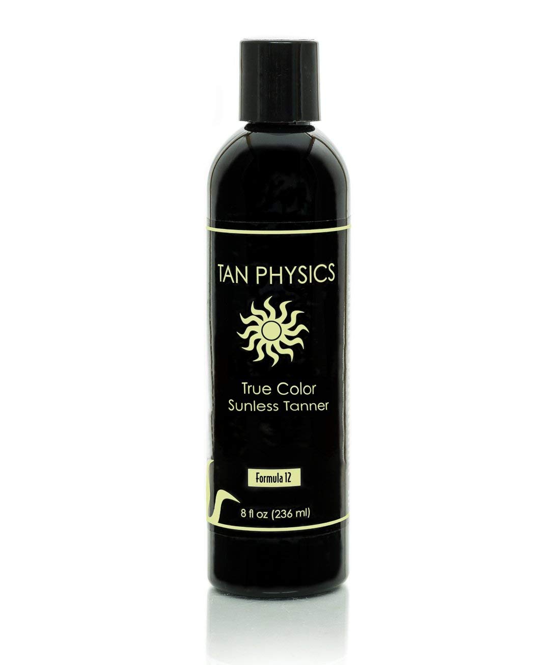 Tan Physics Sunless Tanner 8oz with Mitt & Back Applicator – Streak-Free Self Tanner for Face & Body