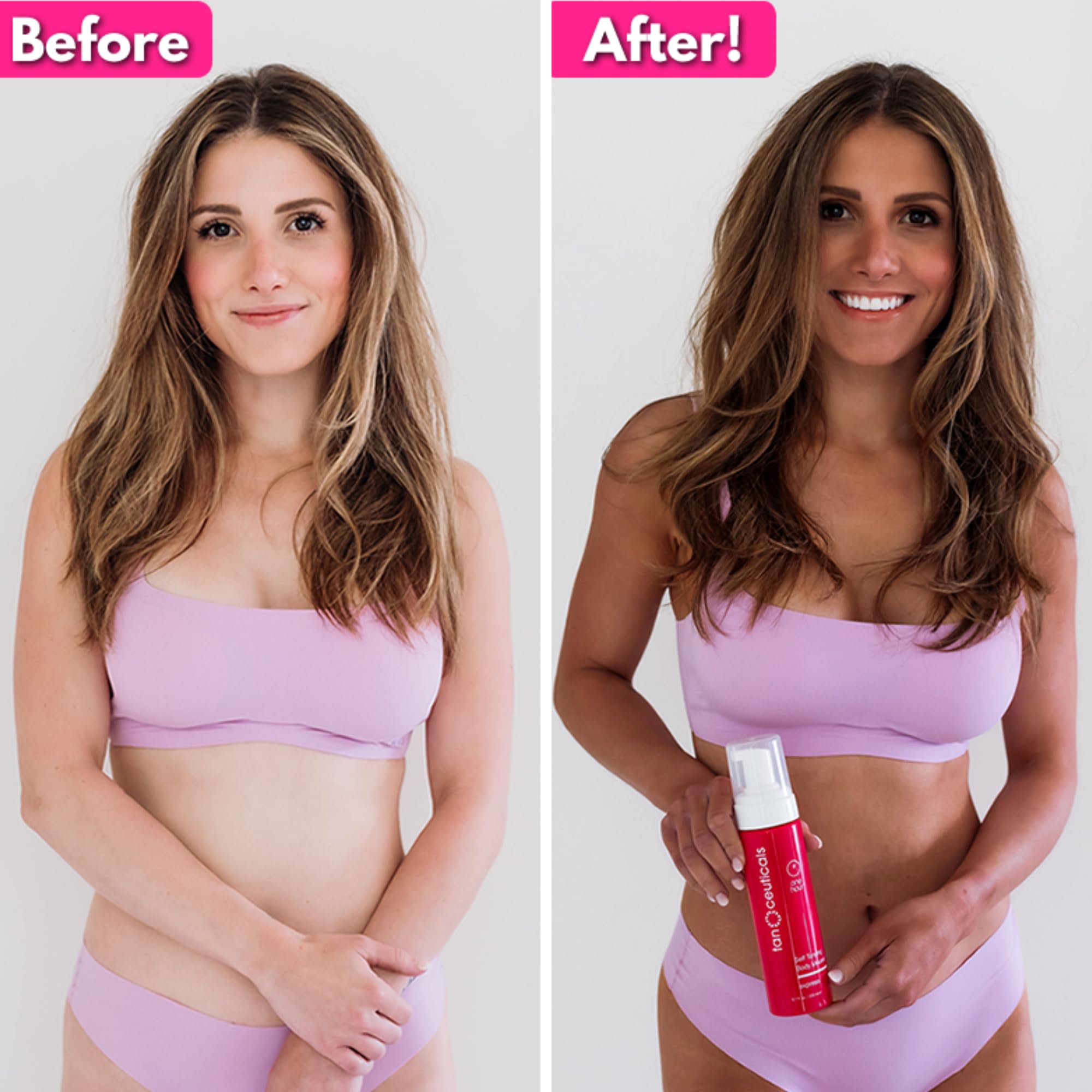 Tanceuticals Express Self Tanning Body Mousse – Fast Acting, Natural-Looking Tan, Vegan & Cruelty-Free